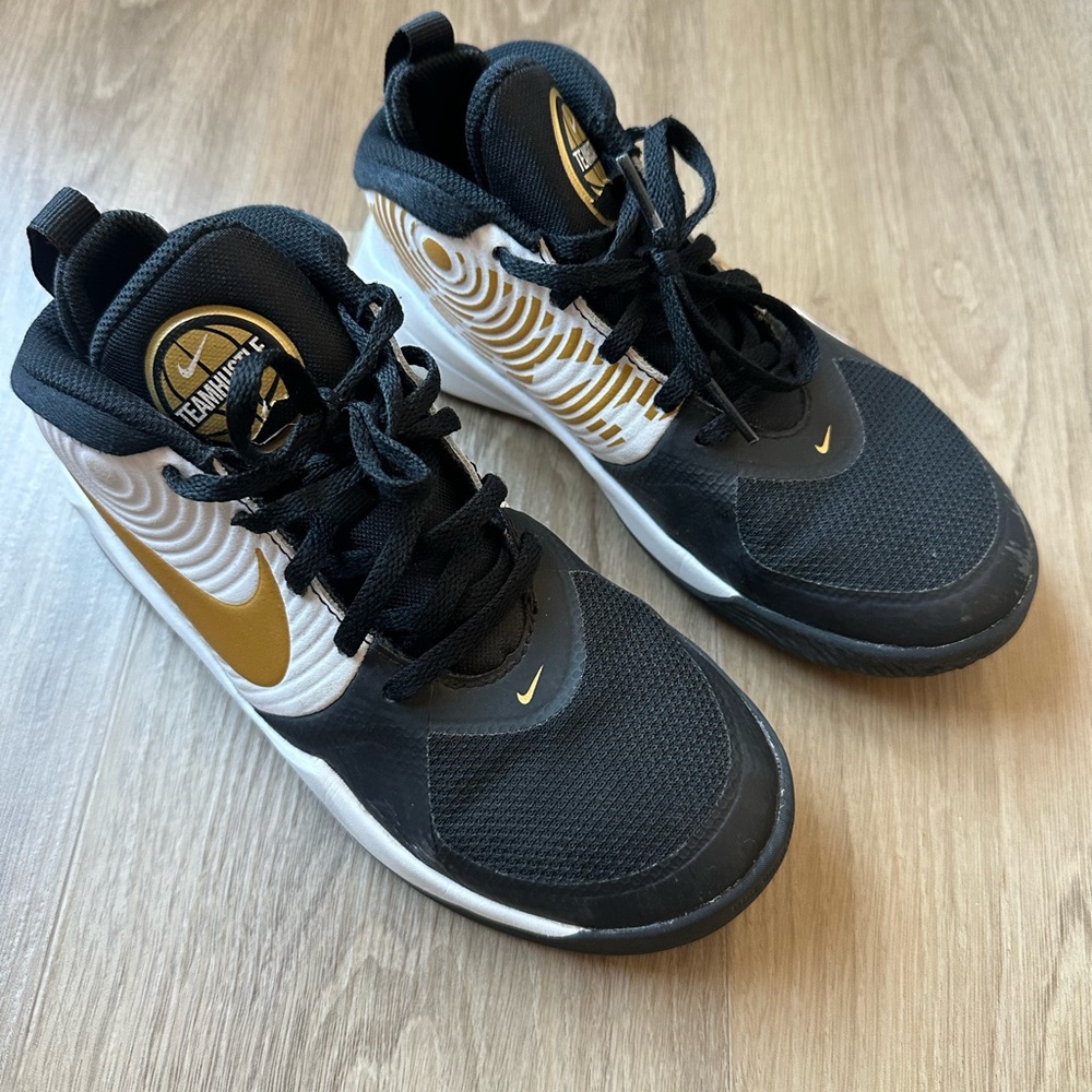 Nike Black and Gold Athletic Shoes